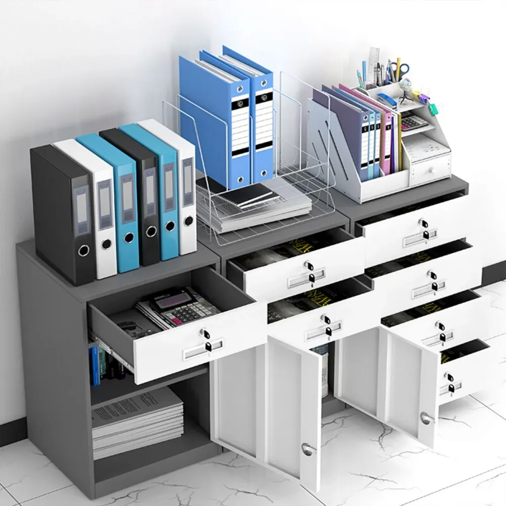 Classeur industriel en métal, tiroirs verrouillables et armoire de rangement Clearhalo