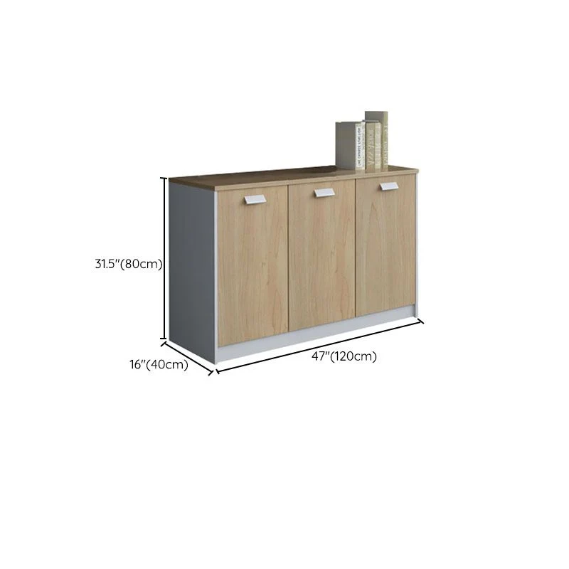 Classeur latéral en bois de classeur latéral de style nordique pour le bureau à domicile Clearhalo