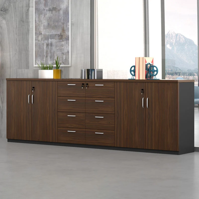 Classeur latéral en bois de classeur scandinave pour le bureau à domicile Clearhalo