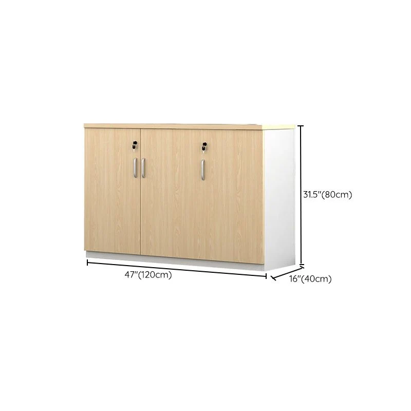 Classeur latéral en bois de classeur de style nordique avec rangement verrouillable Clearhalo