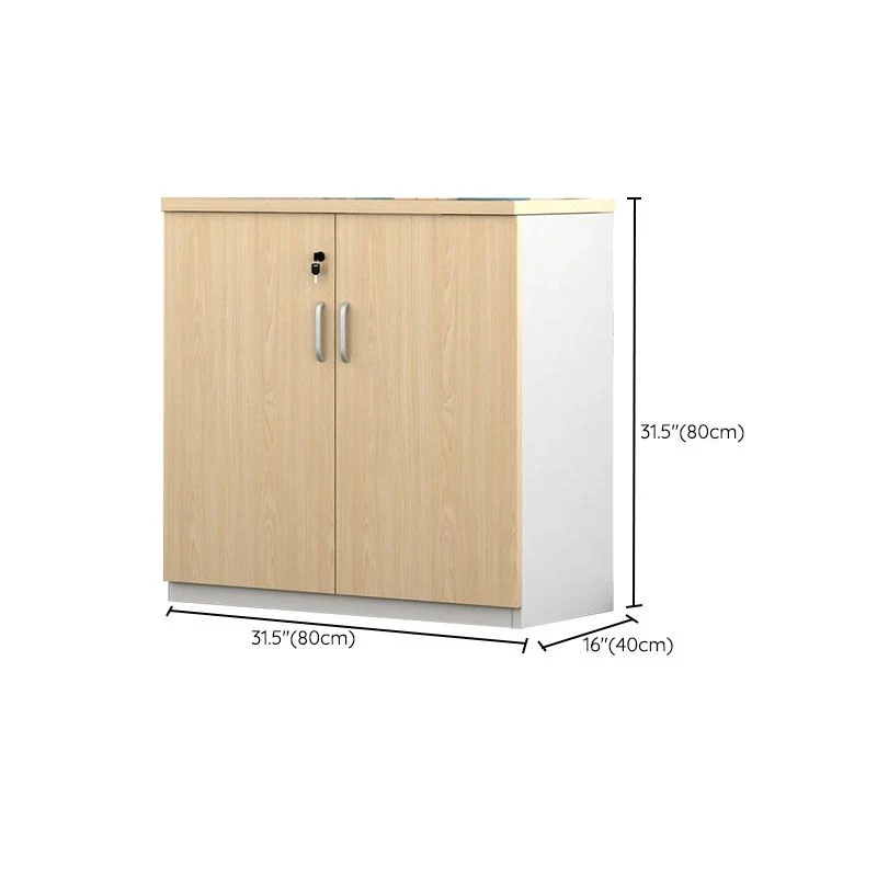 Classeur latéral en bois de classeur de style nordique avec rangement verrouillable Clearhalo