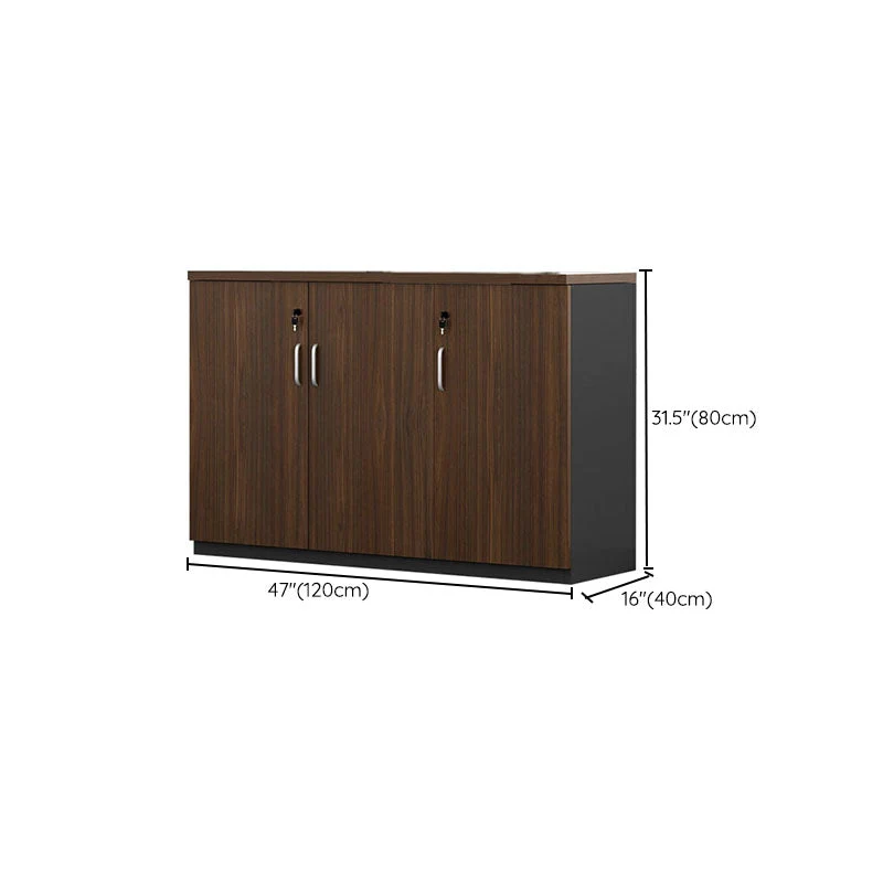 Classeur latéral en bois de classeur de style nordique avec rangement verrouillable Clearhalo
