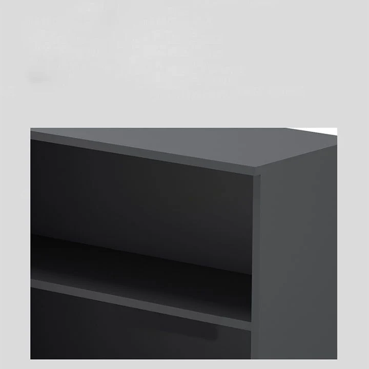 Classeur latéral en bois massif avec étagères de rangement, classeur expresso moderne Clearhalo