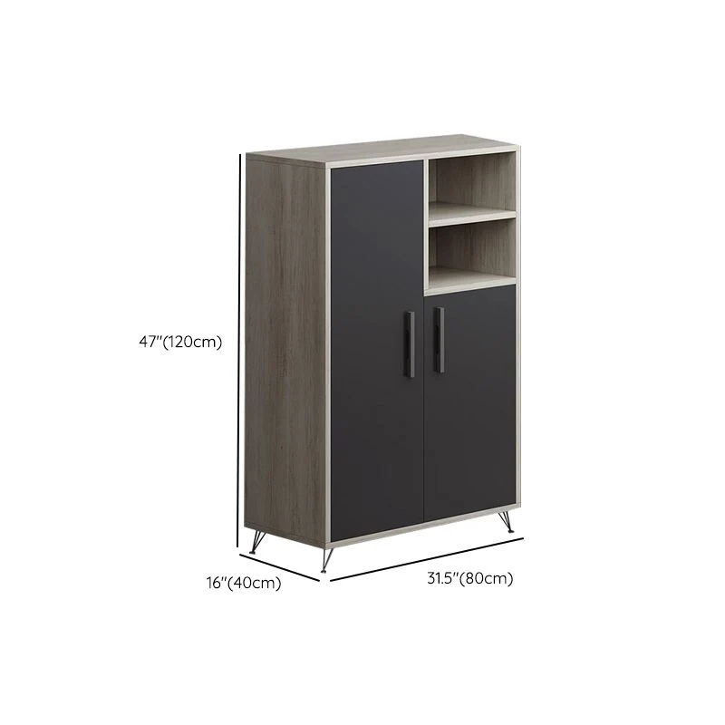 Classeur latéral en bois moderne avec rangement verrouillable Clearhalo