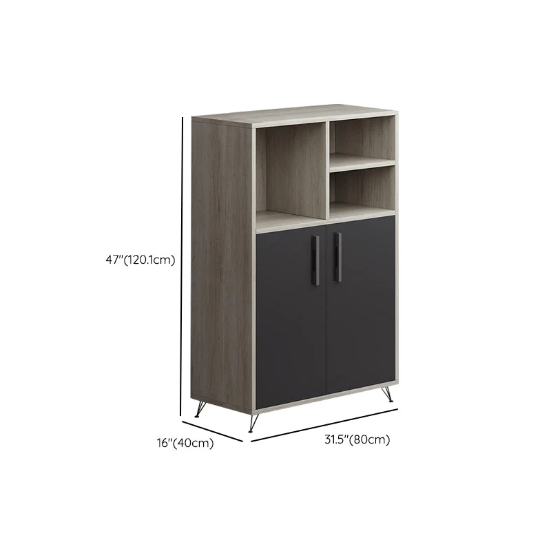 Classeur latéral en bois moderne avec rangement verrouillable Clearhalo