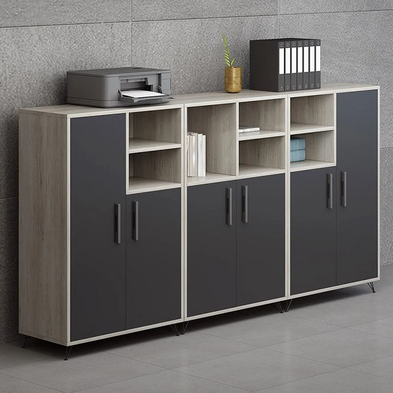 Classeur latéral en bois moderne avec rangement verrouillable Clearhalo