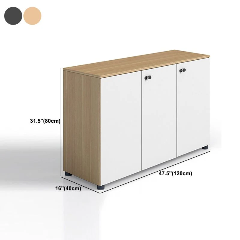 Classeur latéral en bois de style moderne avec serrure par mot de passe Clearhalo