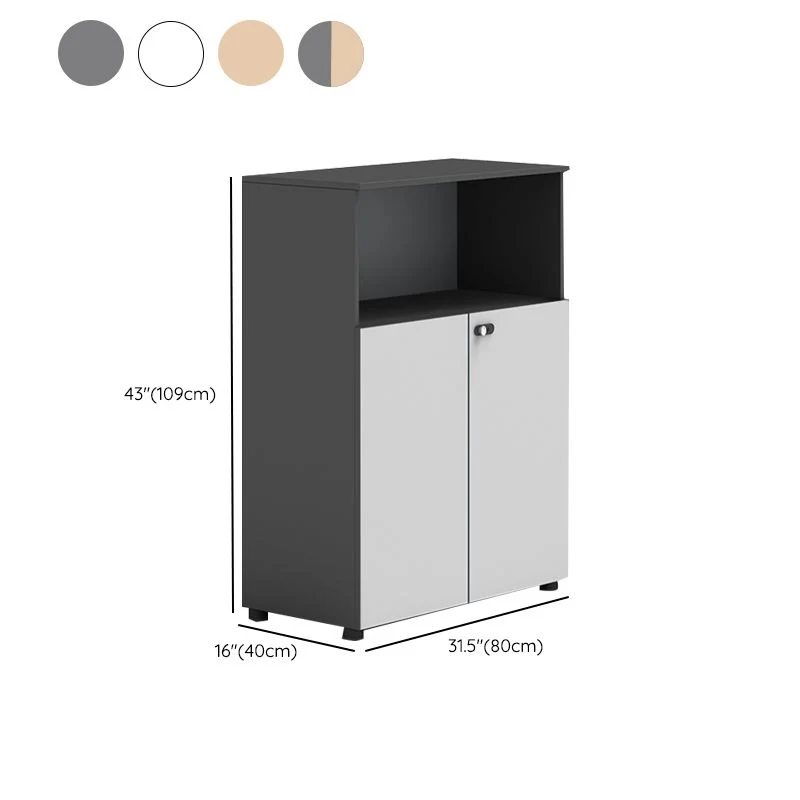 Classeur latéral contemporain en bois d'ingénierie Clearhalo