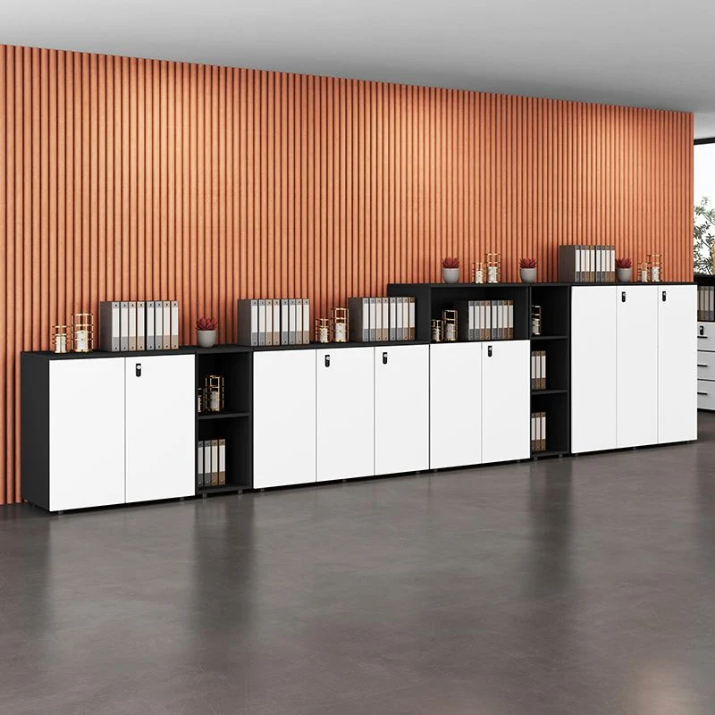 Classeur latéral contemporain en bois d'ingénierie Clearhalo