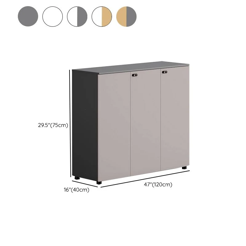 Classeur latéral contemporain en bois d'ingénierie avec serrure et rangement Clearhalo