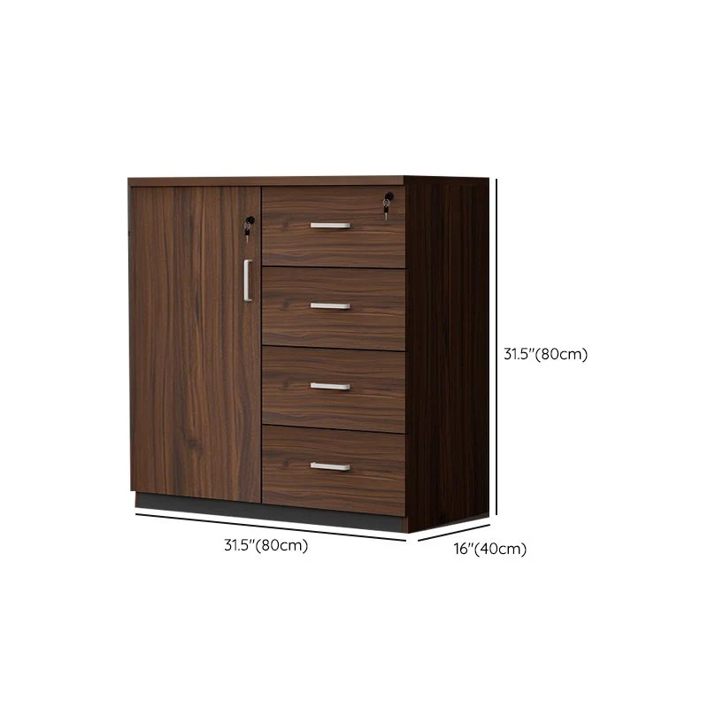 Classeur latéral contemporain en bois d'ingénierie avec rangement Clearhalo