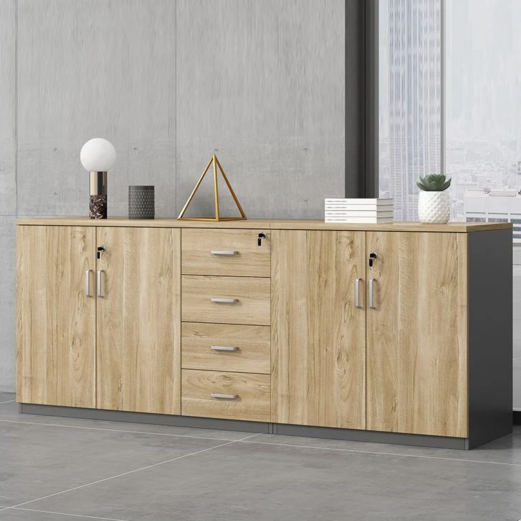 Classeur latéral contemporain en bois d'ingénierie avec rangement Clearhalo