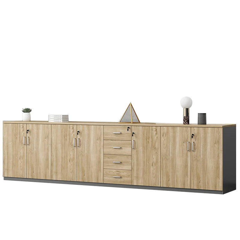 Classeur latéral contemporain en bois d'ingénierie avec rangement Clearhalo