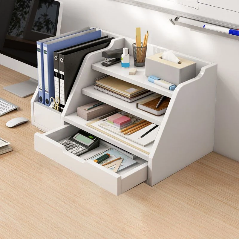 Classeur latéral contemporain à cadre en bois avec rangement Clearhalo