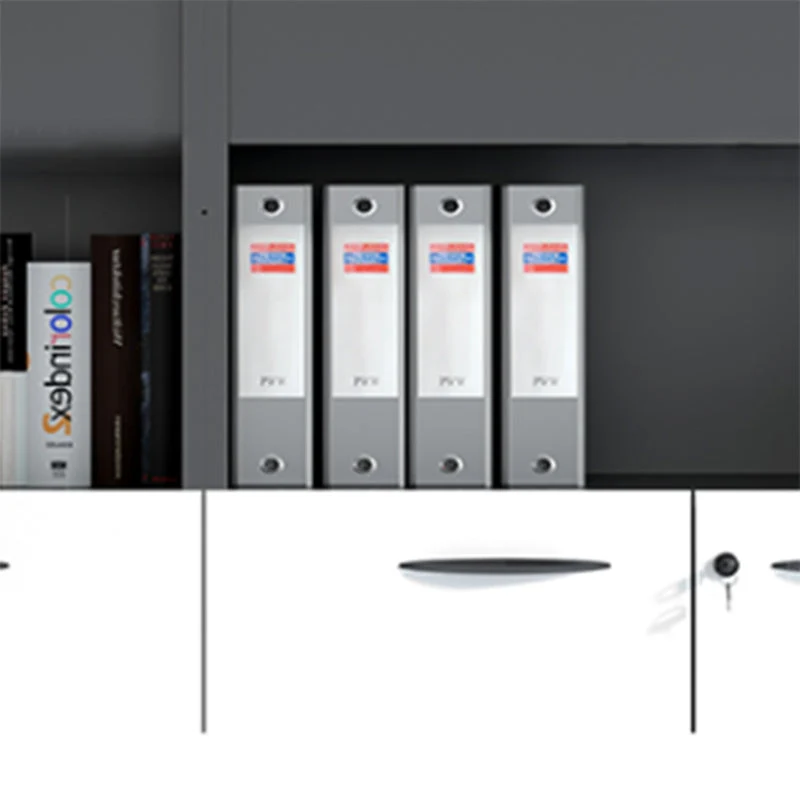 Classeur latéral moderne en bois avec rangement verrouillable Clearhalo