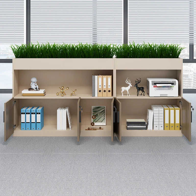 Classeur latéral moderne en bois avec rangement verrouillable Clearhalo
