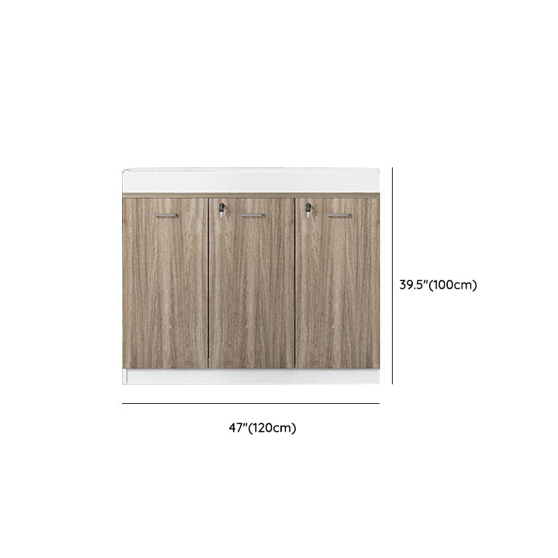 Classeur latéral moderne en bois avec serrure et rangement Clearhalo