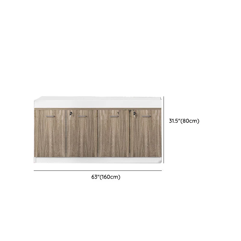 Classeur latéral moderne en bois avec serrure et rangement Clearhalo