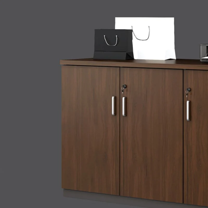 Classeur latéral moderne en bois d'ingénierie avec serrure et rangement Clearhalo