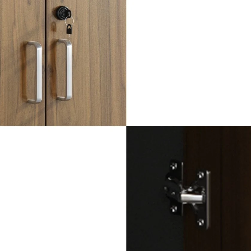 Classeur latéral moderne en bois d'ingénierie avec serrure et rangement Clearhalo