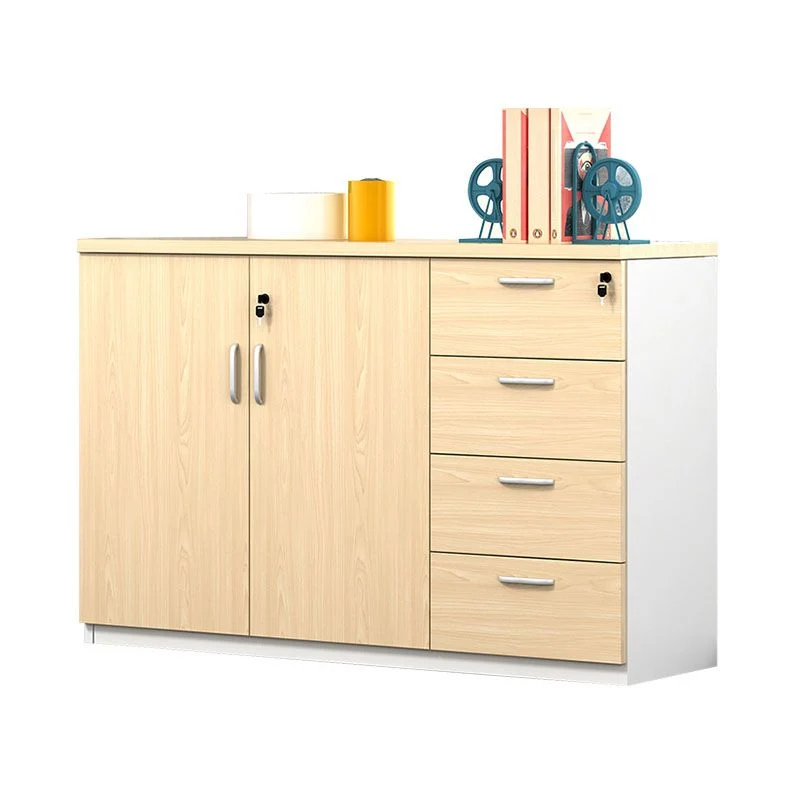 Classeur latéral moderne en bois massif avec étagères de rangement Clearhalo