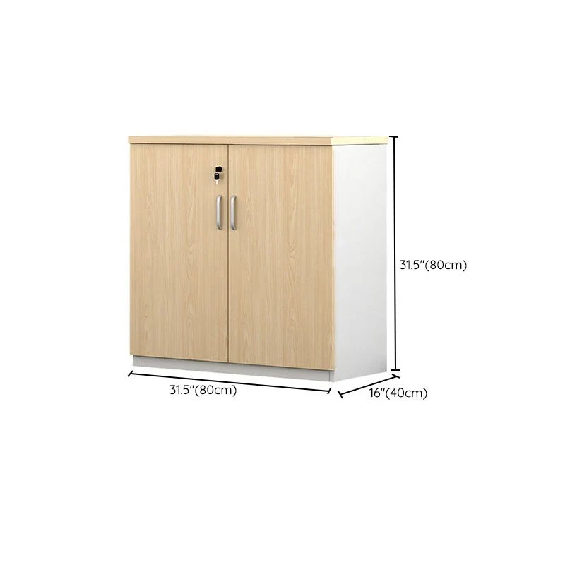 Classeur latéral moderne en bois massif avec étagères de rangement Clearhalo