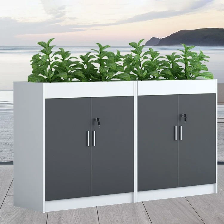 Classeur latéral moderne en bois à panneau contrasté, pour le bureau et la maison Clearhalo