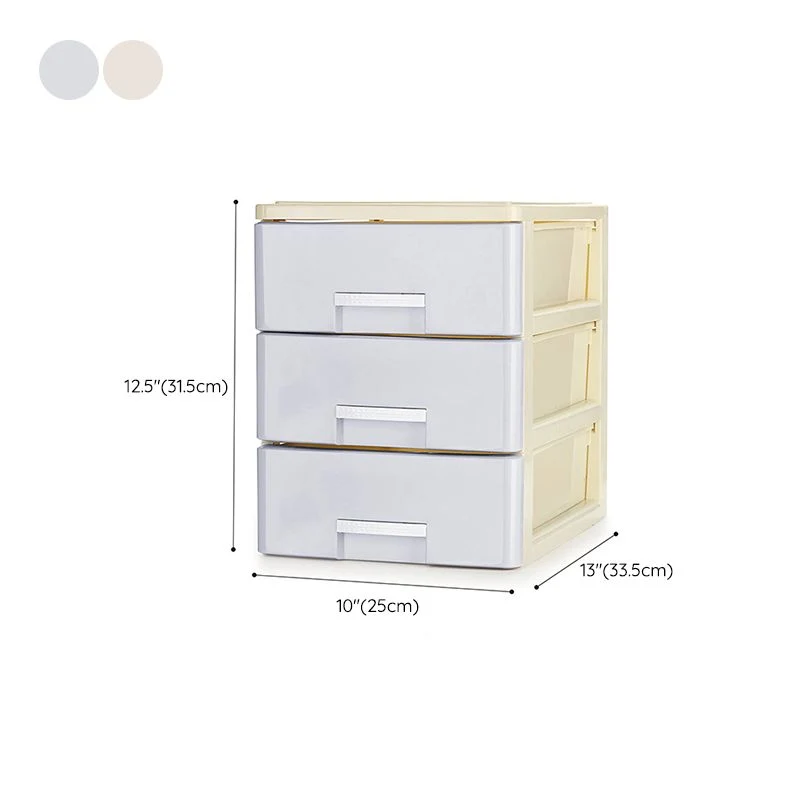 Classeur latéral moderne à tiroirs, classeur en plastique pour la maison ou le bureau Clearhalo