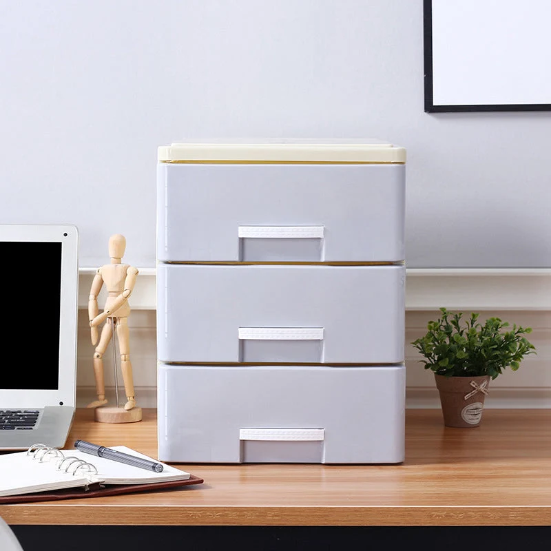 Classeur latéral moderne à tiroirs, classeur en plastique pour la maison ou le bureau Clearhalo
