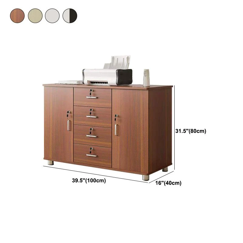 Classeur latéral en métal style contemporain avec serrure et rangement Clearhalo