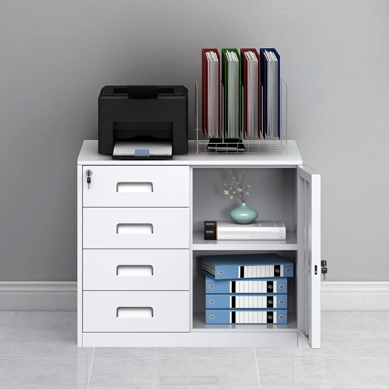 Classeur latéral en métal style contemporain avec rangement verrouillable Clearhalo