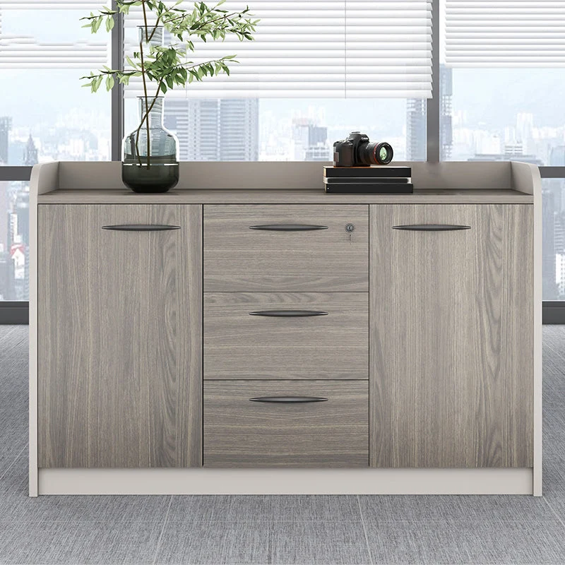 Classeur latéral nordique, classeur de rangement à cadre en bois Clearhalo