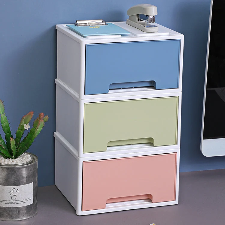 Classeur latéral en plastique côtier avec tiroirs pour la maison et le bureau Clearhalo