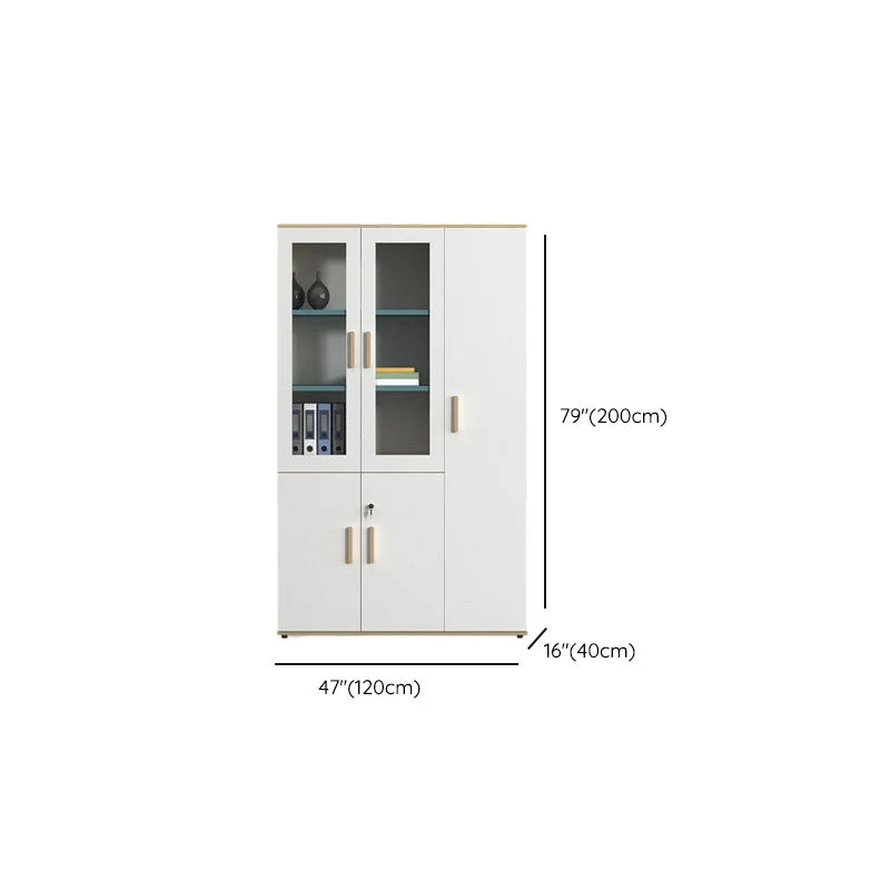 Classeur latéral scandinave en bois pour bureau à domicile Clearhalo