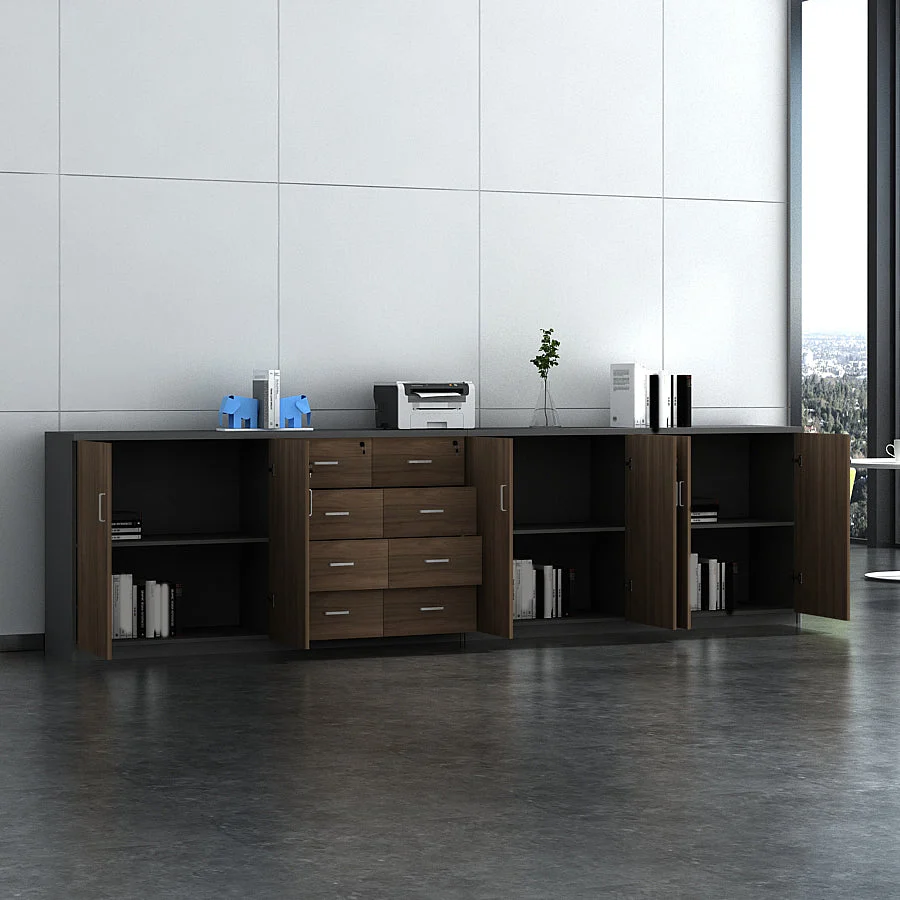 Classeur latéral de stockage de cadre en bois de classeur de Style nordique Clearhalo