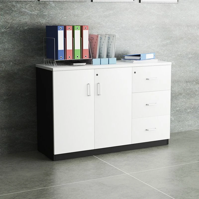 Classeur latéral de style moderne, classeur en bois avec serrure et rangement Clearhalo