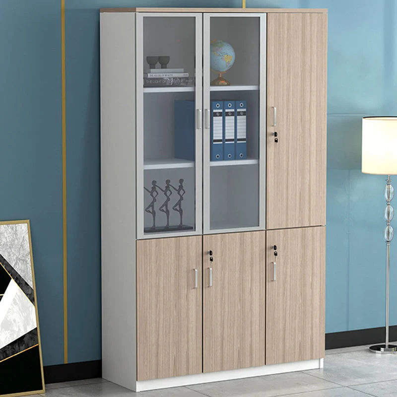 Classeur latéral de style moderne, classeur en bois avec serrure et rangement Clearhalo