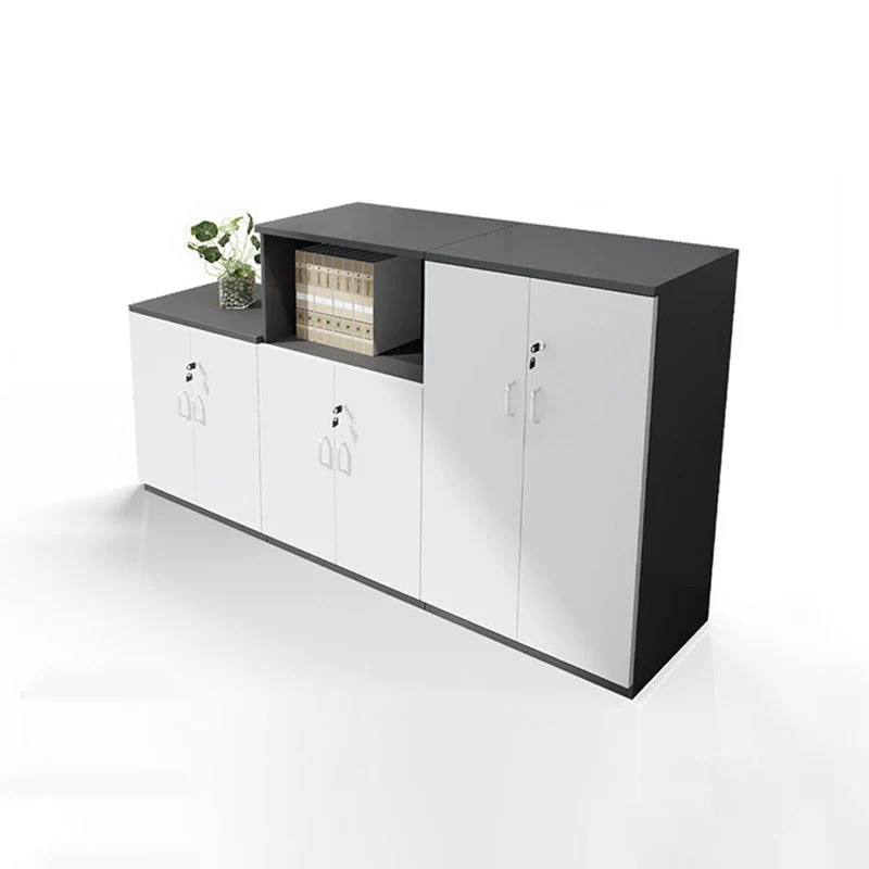 Classeur latéral de style scandinave Classeur en bois avec rangement verrouillable Clearhalo