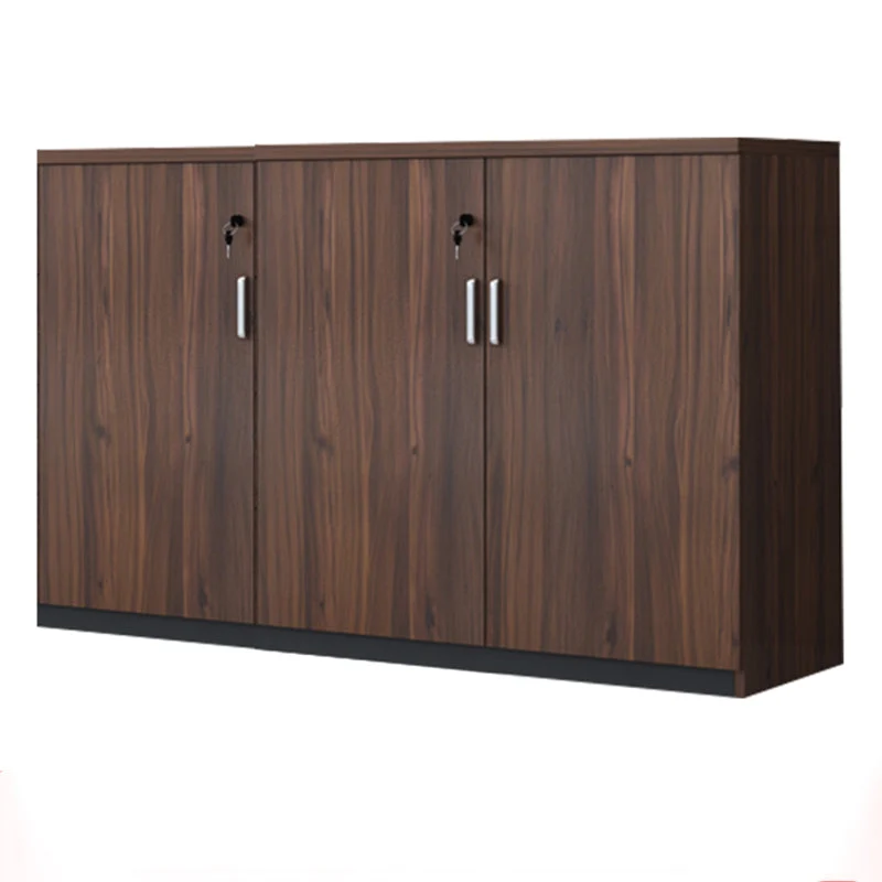 Classeur latéral traditionnel avec serrure à clé, cadre en bois, classeur latéral pour le bureau Clearhalo