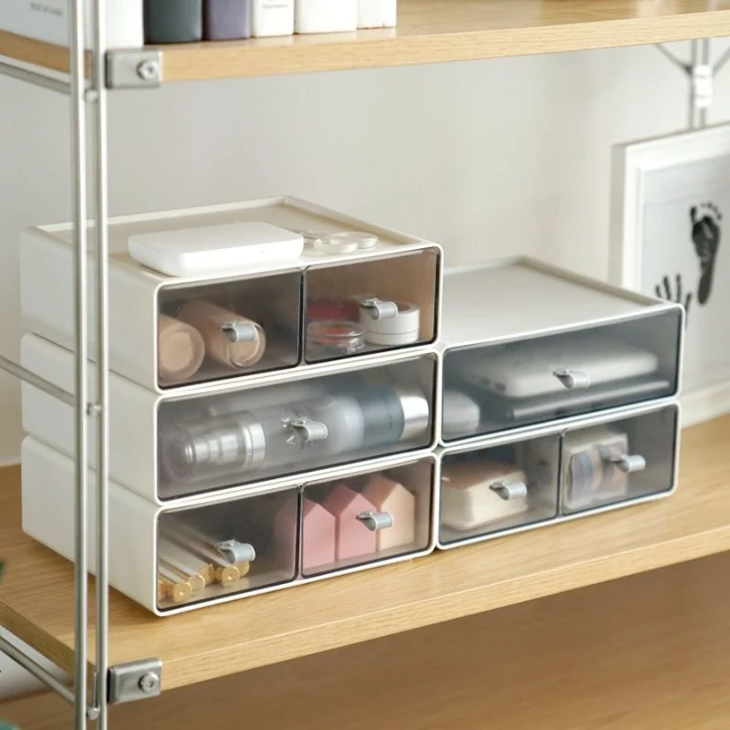 Classeur moderne en acrylique avec tiroirs pour bureau Clearhalo