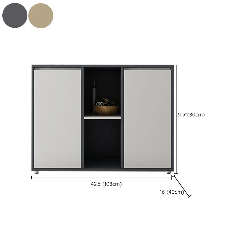 Classeur moderne en bois avec bloc de couleur, avec étagère de rangement Clearhalo