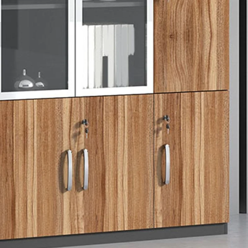 Classeur moderne en bois d'ingénierie avec rangement à serrure pour le bureau à domicile Clearhalo