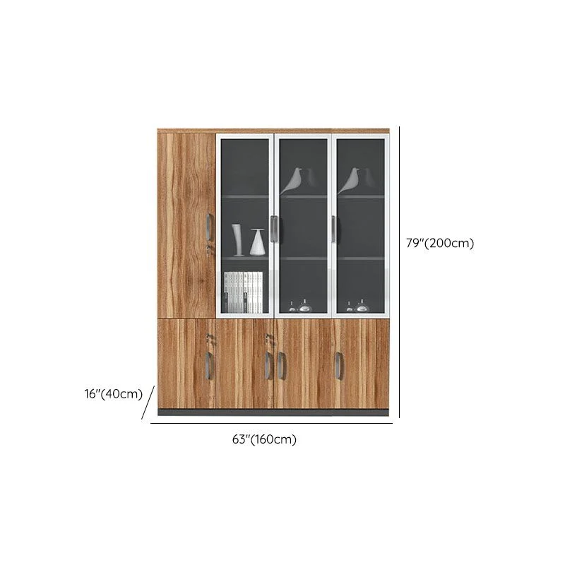 Classeur moderne en bois d'ingénierie avec rangement à serrure pour le bureau à domicile Clearhalo