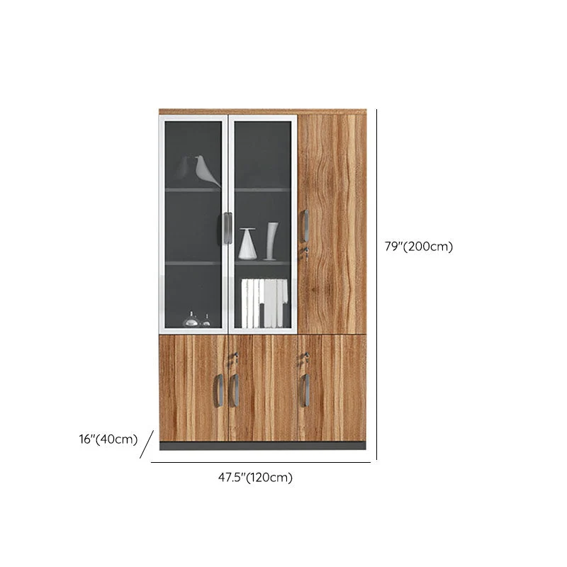 Classeur moderne en bois d'ingénierie avec rangement à serrure pour le bureau à domicile Clearhalo
