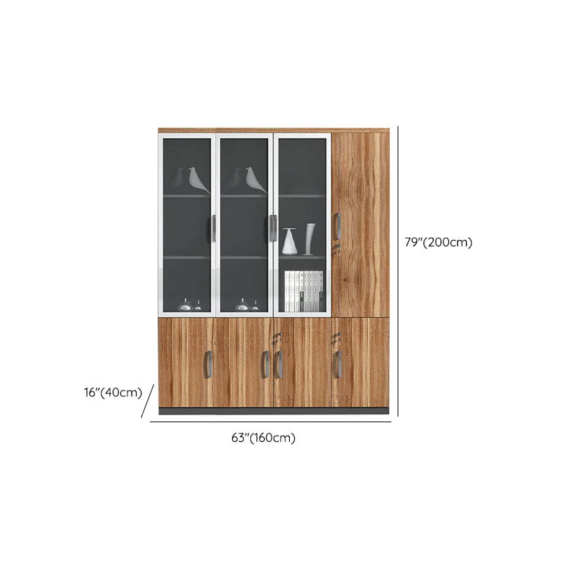 Classeur moderne en bois d'ingénierie avec rangement à serrure pour le bureau à domicile Clearhalo