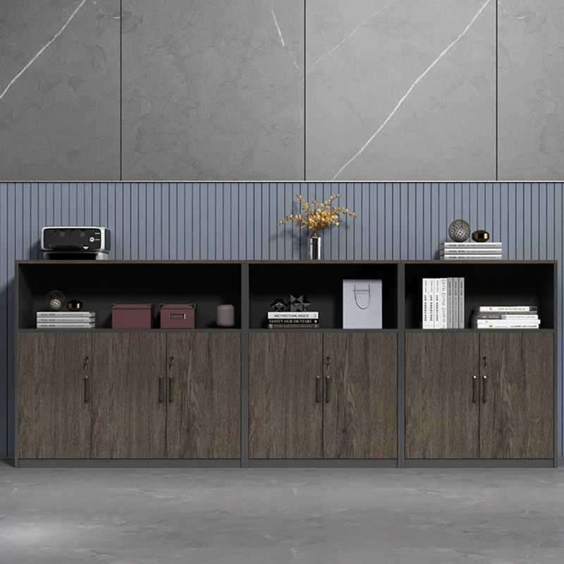 Classeur moderne en bois d'ingénierie avec rangement à serrure pour le bureau à domicile Clearhalo
