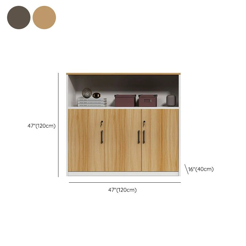 Classeur moderne en bois d'ingénierie avec rangement à serrure pour le bureau à domicile Clearhalo
