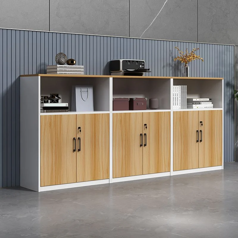 Classeur moderne en bois d'ingénierie avec rangement à serrure pour le bureau à domicile Clearhalo