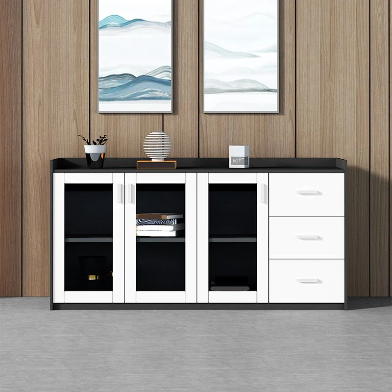 Classeur moderne en bois d'ingénierie blanc pour la maison et le bureau Clearhalo