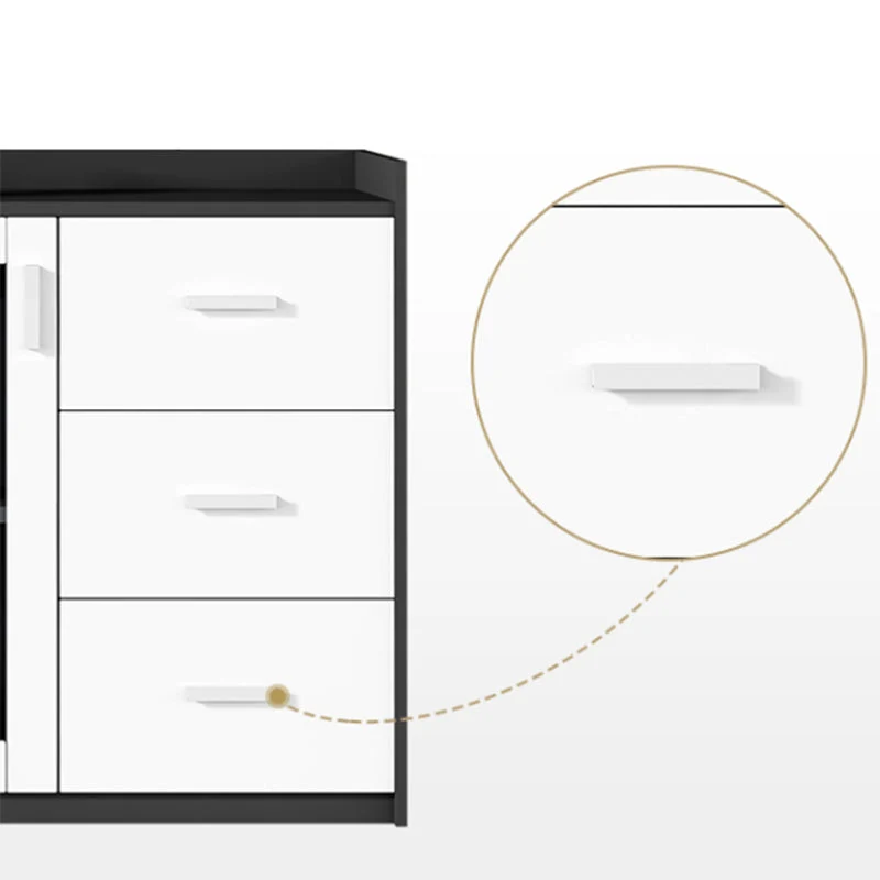 Classeur moderne en bois d'ingénierie blanc pour la maison et le bureau Clearhalo